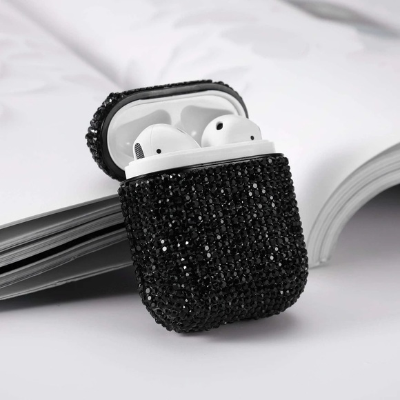 Black Rhinestone Airpods Case - Picture 3 of 7